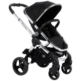 John Lewis - iCandy Peach Pushchair with Chrome Chassis & Black Magic 2 Hood
