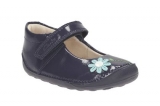 Clarks - Little Jam Baby Girls Cruising Shoes in Navy