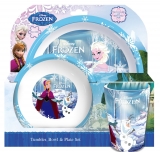 Amazon - Disney Frozen Set With Dinner Plate, Cup and Bowl