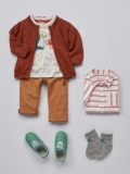Vertbaudet - The full outfit - Top, jumper, jacket, trousers and shoes