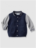 Vertbaudet - Baby Boy's Two-Tone Buttoned Cardigan