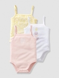 Vertbaudet - Baby's Pack of 3 Organic Collection Vest-style Bodysuits