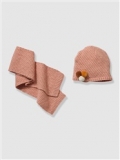 Vertbaudet - Baby Girl's Jersey-Lined Scarf & Hat
