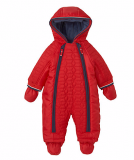 Mothercare - Boys Red Quilted Chenille Lined Snowsuit