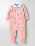 PRETTY COLLAR VELOUR SLEEPSUIT