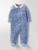 COSY COLLAR VELOUR SLEEPSUIT