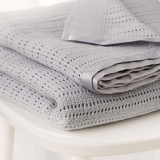 The White Company - The White Company Grey Cellular Blanket