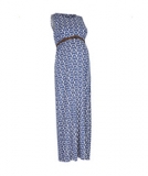 Mothercare - Mothercare - Blooming Marvellous Blue Printed Maternity Maxi Dress with Belt