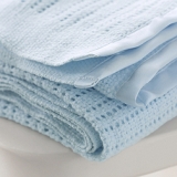 The White Company - The White Company Blue Cellular Blanket