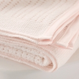 The White Company - The White Company Pink Cellular Baby Blanket