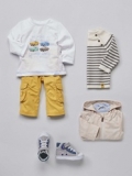 Vertbaudet - The full outfit - Top, jumper, jacket, shorts and shoes