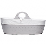 John Lewis - Moba Moses Basket and Mattress in Dove Grey