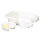 John Lewis - John Lewis The Basics Baby Bath Set, White