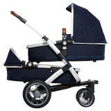 John Lewis - Joolz Geo Twin Pushchair with Carrycot, Parrot Blue