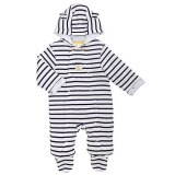 John Lewis - Baby Stripe Wadded Pramsuit