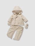 Vertbaudet - Newborn 3-in-1 Faux Sheepskin Convertible Snowsuit