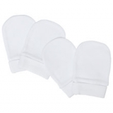 John Lewis - John Lewis Organic Cotton Scratch Mitts, Pack of 2