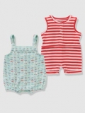 Vertbaudet - Baby's Pack of 2 Summer Playsuits