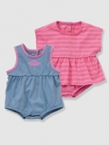 Vertbaudet - Baby's Pack of 2 Summer Playsuits