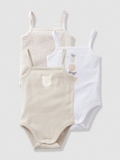 Vertbaudet - Organic Baby Girls Vests with Small Thin Shoestring Straps