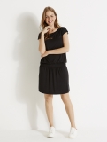 Vertbaudet - Black Smocked Adaptable Maternity & Nursing Dress